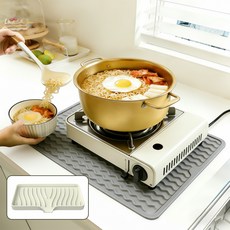 Soolink 실리콘 인덕션 매트 에어프라이어 받침대 주방 싱크대 보호, 1개, 그레이