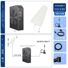 신호층폭기 중계기 스마트폰 네트워크 부스터 확장기 통화 모바일 연장기, 1개, 3밴드 20m 라인 100-200m2