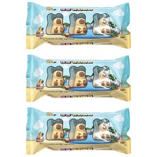 뚠뚠 카피바라모양 마시멜로 낱개 동물 머쉬멜로 마시멜로우 파인애플 오렌지 망고 레몬향, 30g, 3개