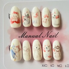 瑪麗貓 穿戴甲 中長橢圓 XS/M 尺寸, 1個, M