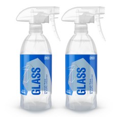 기온쿼츠 글라스 500ml 2개 유리 세정제 유분 얼룩 잔사 오염 클리너 물때 제거 크리너 유리세정제