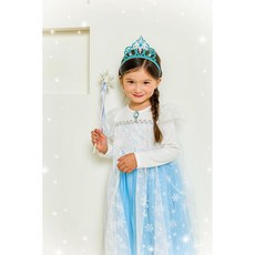 Minirecipe 冰雪奇緣Elsa長袖禮服 正韓兒童角色扮演服裝 萬聖節裝扮