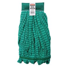 Rubbermaid Commercial Products Web Foot® 미디엄 591.5ml20온스 극세사 튜브 습식 대걸레 12.7cm5인치 헤드밴드 그린 범용 바닥 청소, 5" Band - Large