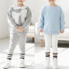 포티밍크레깅스 국내자체제작 스포티 3선 니트 키즈레깅스 유아내복 여아레깅스 어린이집등원복 실내복 키즈기모바지