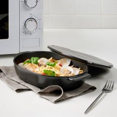 JAJU [이정현 Pick] 전자레인지용도자기용기+뚜껑세트 24x18cm J71N901051700 439728, FR, 블랙