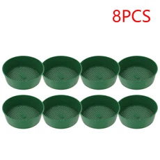 1-10PCS 정원 토양 필터 플라스틱 정원 체 체 선별 도구 미세 메쉬 토양 광산 모래 돌 메쉬 H, [03] 8PCS