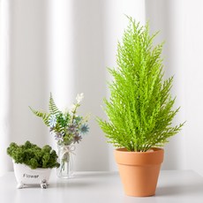 율마 조화 화분 set 43cm (DIY) 인테리어 식물 테이블 장식 소품 꾸미기, 율마화분어렌지, 1개