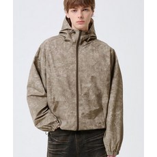 트릴리온 피그먼트 다잉 후드 집업 윈드브레이커_브라운 388554