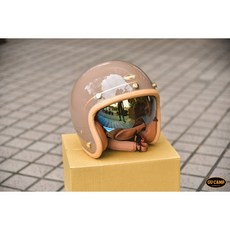 GU CAMP 騎士部品 酋長 Demeter 安全帽 內墨片 真皮邊條 金線條 小帽體 亮藕色, 藕色,XL, 1個