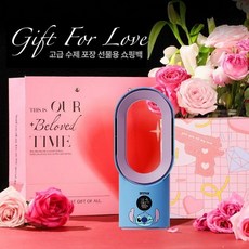 날개없는선풍기 타워팬 무풍 사무실 타워형 저소음, 4000mAh, 1개, 스티치 하트데이 선물
