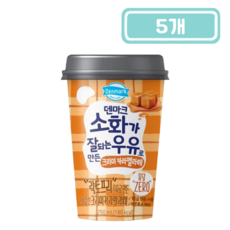 덴마크 소화가 잘되는 우유로 만든 크리미 카라멜라떼 컵커피, 5개, 250ml