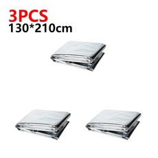실버 호일 담요 신체 열 유지 방수 야외 캠핑 하이킹 공간, 1. 3PCS 130x210cm