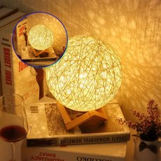 쌍문상회 가정용품 탁상조명 감성 생활용품 생필품 무드등 데이문 달 라탄 빛테리어 LED 40872EA, 본상품