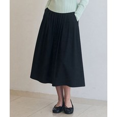 매장정품 드로우핏 DRAWFIT WOMEN 플리츠 롱 플레어 스커트 [BLACK] DFWMSK5101BK 759520