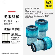 Dyson V12 V12s 吸塵器濾網, 1個, V12/V12S/後置濾網/3入優惠組