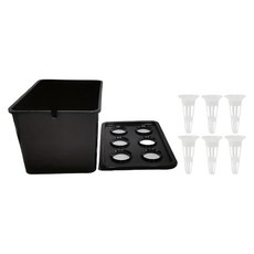 뚜껑과 6pcs 묘목 컵과 수경 성장 상자 DIY 자체 급수 식물을위한 실내 도구 허브 정원 용품, 02 B