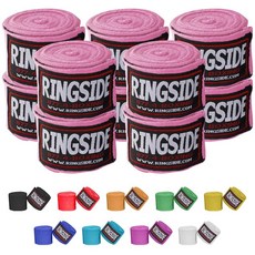 RINGS 링 반지ide 멕시코 스타일 복싱 핸드 랩 10쌍 팩 블랙 172659, Pink