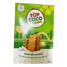 TOP COCO 椰子餅乾 原味 180g - 酥脆可口，濃郁椰香，休閒零食首選, 1個