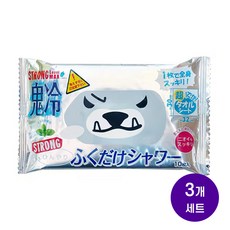 히야리 후키다케 샤워 스트롱 레벨 MAX 10매입 쿨링 바디시트, 3개, 5g
