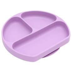 Bumkins 유아용 실리콘 스트레치 뚜껑 그립 접시 & 3분할 그립 접시용, 1 Count, D4 라벤더-GD, 1