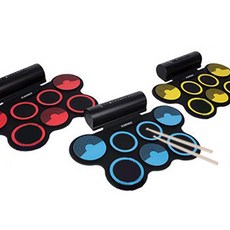 마마로 삼익악기 전자드럼패드 포터블 롤드럼 SERD-1, 삼익 SERD-1 포터블 롤 드럼 블루투스, 레드, 1개