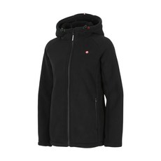 여성 플리스 본딩 후드집업 블랙