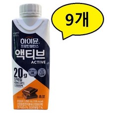 일동 하이뮨 프로틴밸런스 액티브 딥초코, 250ml, 9개