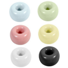 홈 인테리어 신혼부부 도자기 파스텔 도넛 칫솔꽂이, 블랙