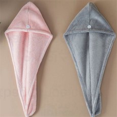 흡수성좋은 대형타올 샤워모자 흡수력좋은수건, 핑크 free