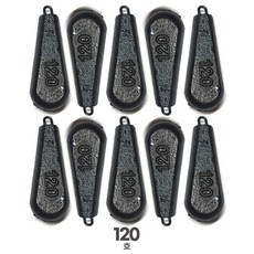 심해 우럭열기 봉돌 10개세트 / 우럭추 쇠추 고리봉돌 고리추 우럭채비, 120호, 1개, 10개입