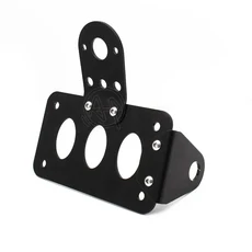호환 Harley Bobber Yamaha Honda Suzuki 용 라이센스 번호 플레이트 브래킷이있는 범용 12V 오토바이 사이, 01 Only  Bracket