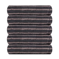 송월타올 스트라이프 줄무늬 수건 220g 570GSM, 3개, 회색