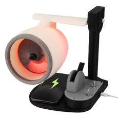 비행기 엔진 모형 팬 비행기엔진모형 실습 미니어처 항공기, C. 무선 충전 기능 -  LED 빨간 불빛