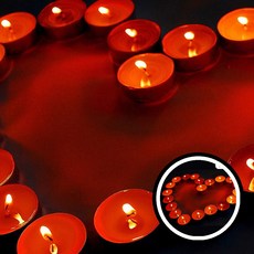 미니 캔들 프로포즈 티라이트 10개입 장식 양초 파티 레드 생일 기념일