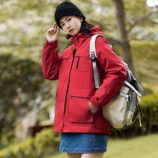 LOVERS' 情侶款三合一衝鋒衣 秋冬防風防水保暖外套 可拆卸帽設計 多尺寸選擇