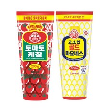 오뚜기 토마토 케찹 200g +고소한 골드 마요네즈 200g 세트, 8세트, 400g