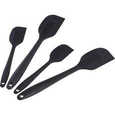 아마존 베이직 직사각형 주걱 세트 논스틱 내열 실리콘소 2개 대 2개 블랙 4개 27.9 x 5.8 2.5 cmAmazon Basics, 1