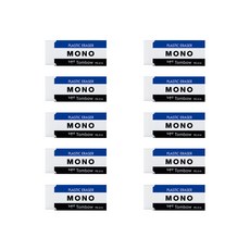톰보 모노 스탠다드 지우개 소, 화이트, 10개
