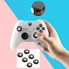 XBOX Series S / X / XBOX ONE 3세대 4세대 엘리트1 엘리트2 패드 전용 고양이발바닥 스틱커버, XBOX 전용 고양이발바닥 스틱커버-화이트블랙, 1개
