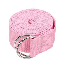 YELARXI 스트레칭 요가 스트랩 운동용 스트레치 밴드 1.8m 6피트 조절 가능한 금속 D링 버클 밴드가 있는 레드 필라테스 체육 피트니스 체육관 운동 댄스에 214746, Pink