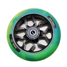 스턴트 스쿠터 바퀴 묘기 교체 100x24mm 블랙블루 익스트림 솔리드, 멜란지옐로우그린110 24 링