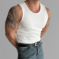 美式螺紋背心男款夏季健身運動打底t恤男無袖坎肩緊身彈性汗衫男