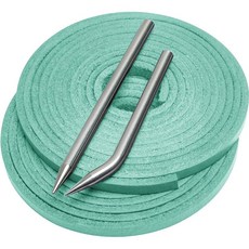 시오 소프트볼 야구 글러브 레이스 미트 레이스 수리 키트에는 포수용 가죽 끈 2개와 바늘이 포함되어 있습니다, Mint Green, 1개, Mint Green