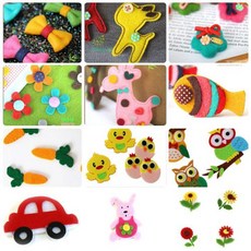 펠트모음- 딸기펠트 5개 인형만들기 아기애착인형만들기