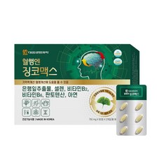 혈행엔 징코맥스 4개월분 120정 1박스 은행잎 추출물 혈행 기억력 개선에 도움을 줄 수 있음