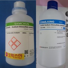 티오황산나트륨용액 (kor) Sodium thiosulfate standard solution 0.01mol (S/T) 500ML 1L, DAE-0.01mol(500ml)