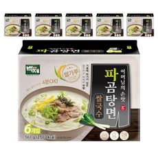 백제 파곰탕면 쌀국수, 561g, 6개