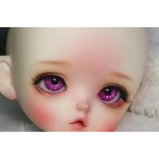 구체관절인형 BJD 교체안구 인형눈알 컬러렌즈 아크릴인형안구, 12mm, 1개, F. pink purple