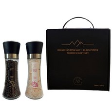 솔트엠 히말라야핑크소금 통후추 유리그라인더 답례품 2종선물세트, 300g, 1개, 스티커 제작