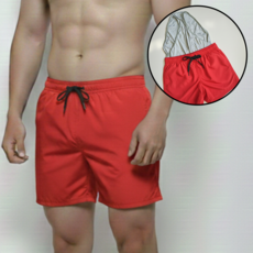 성인 남자 일체형 두겹 워터파크 이너 3부 트렁크 수영복 수영장 투인원쇼츠 팬티 반바지 스윔웨어 숏사각